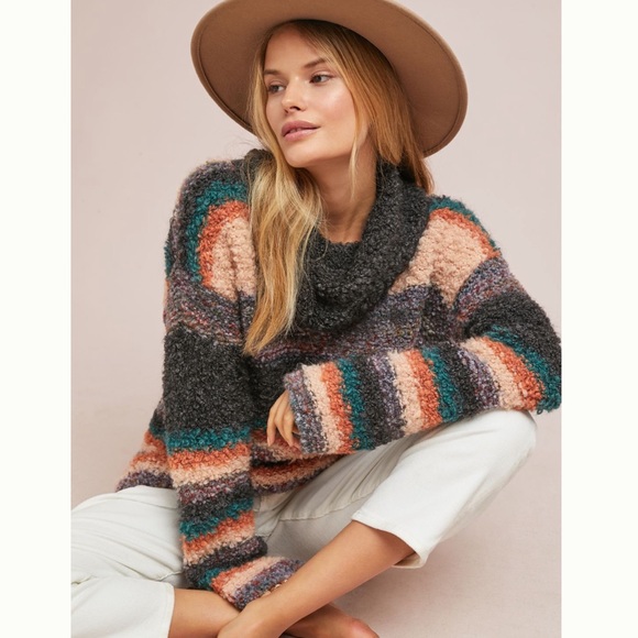 Anthropologie Sweaters - Anthropologie Murray Stripped Turtleneck